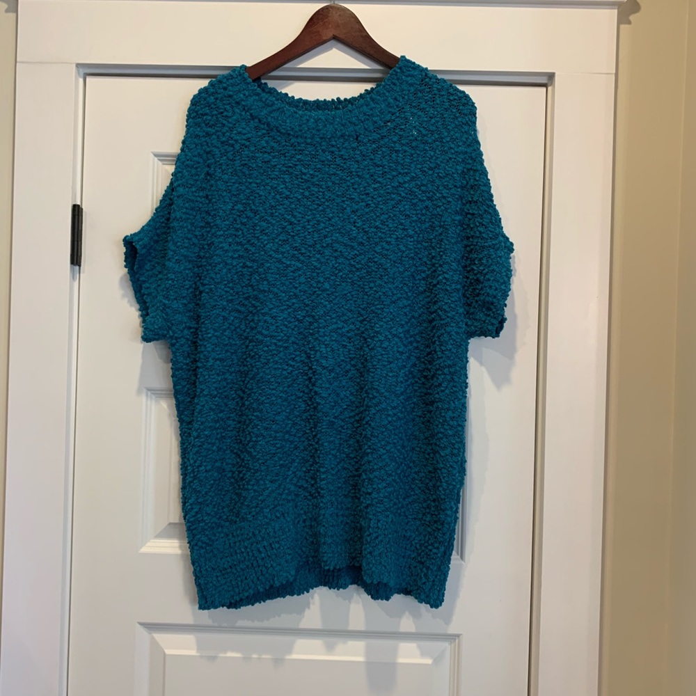 Cherish Teal Crew Neck Sweater